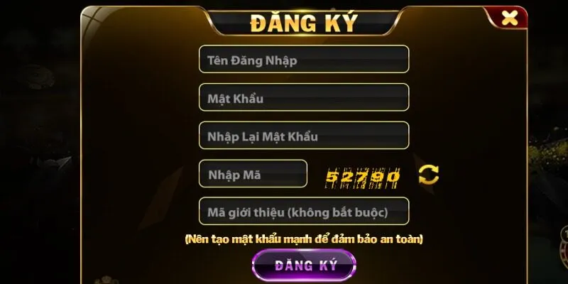 Đăng ký Bay789 với đầy đủ dữ liệu